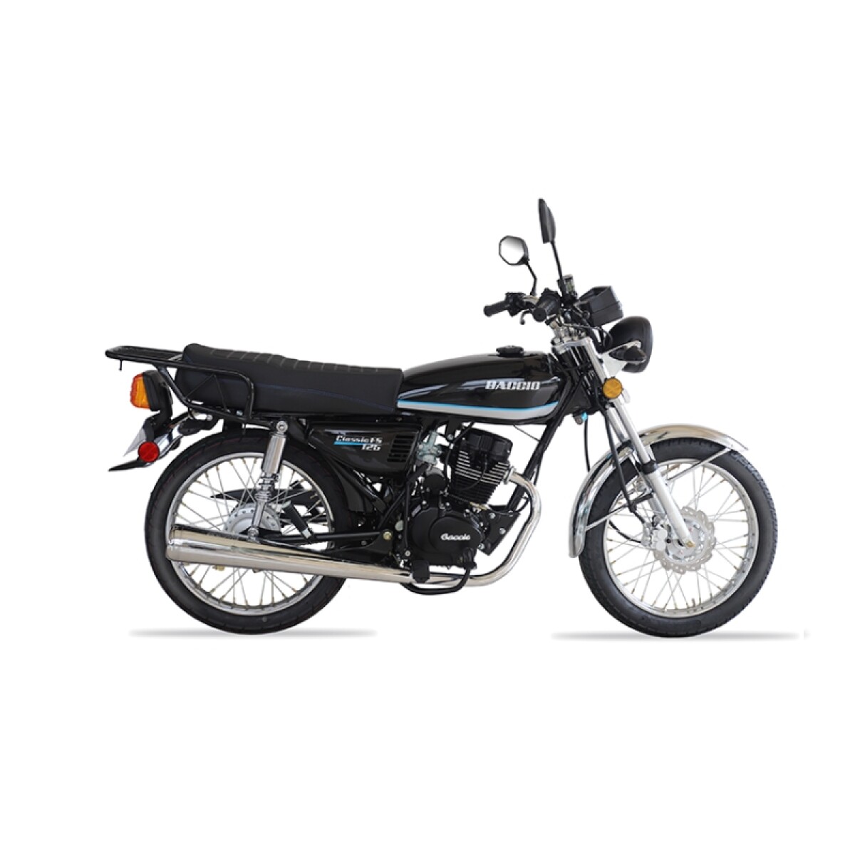 Moto Baccio Calle Classic Fs 125cc Freno Disco / Rueda Rayos - Negro 