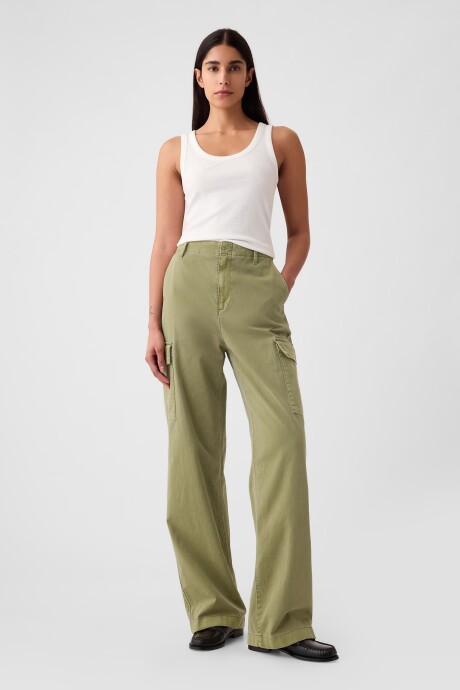 Pantalòn Cargo Khaki Loose Mujer Desert Cactus