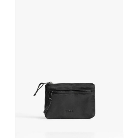 Monedero Nylon Con Bolsillo Negro