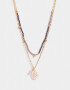 Collares Cortos Capsula Especial Collar Corto Multicadena Con Dije Místico - Dorado