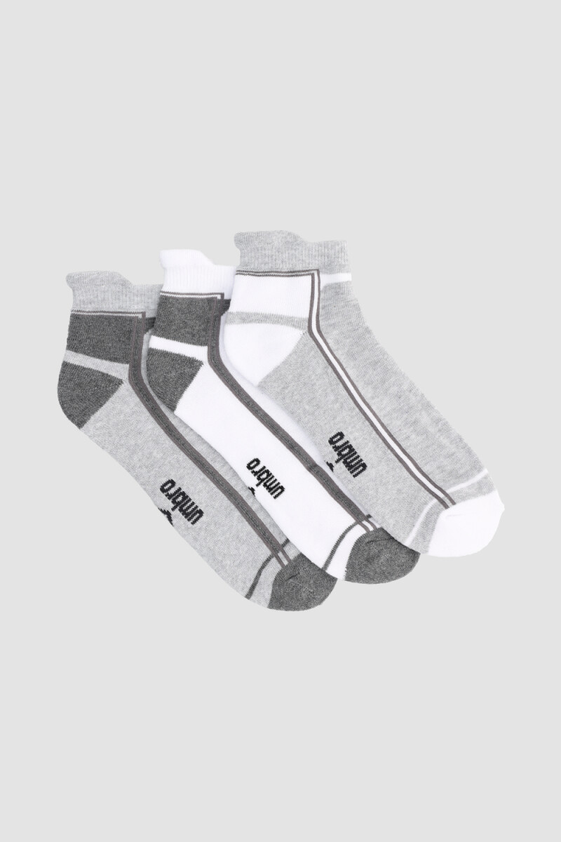 Media corta deportiva con terry umbro pack x3 Luna