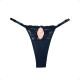 Tanga Colaless Ajustable De Encaje Negro