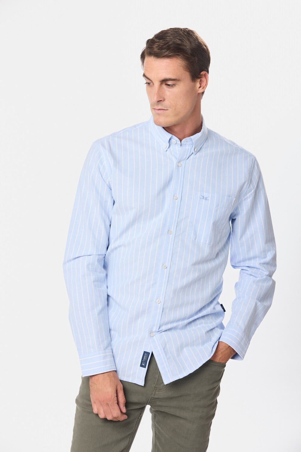 CAMISA OXFORD Celeste