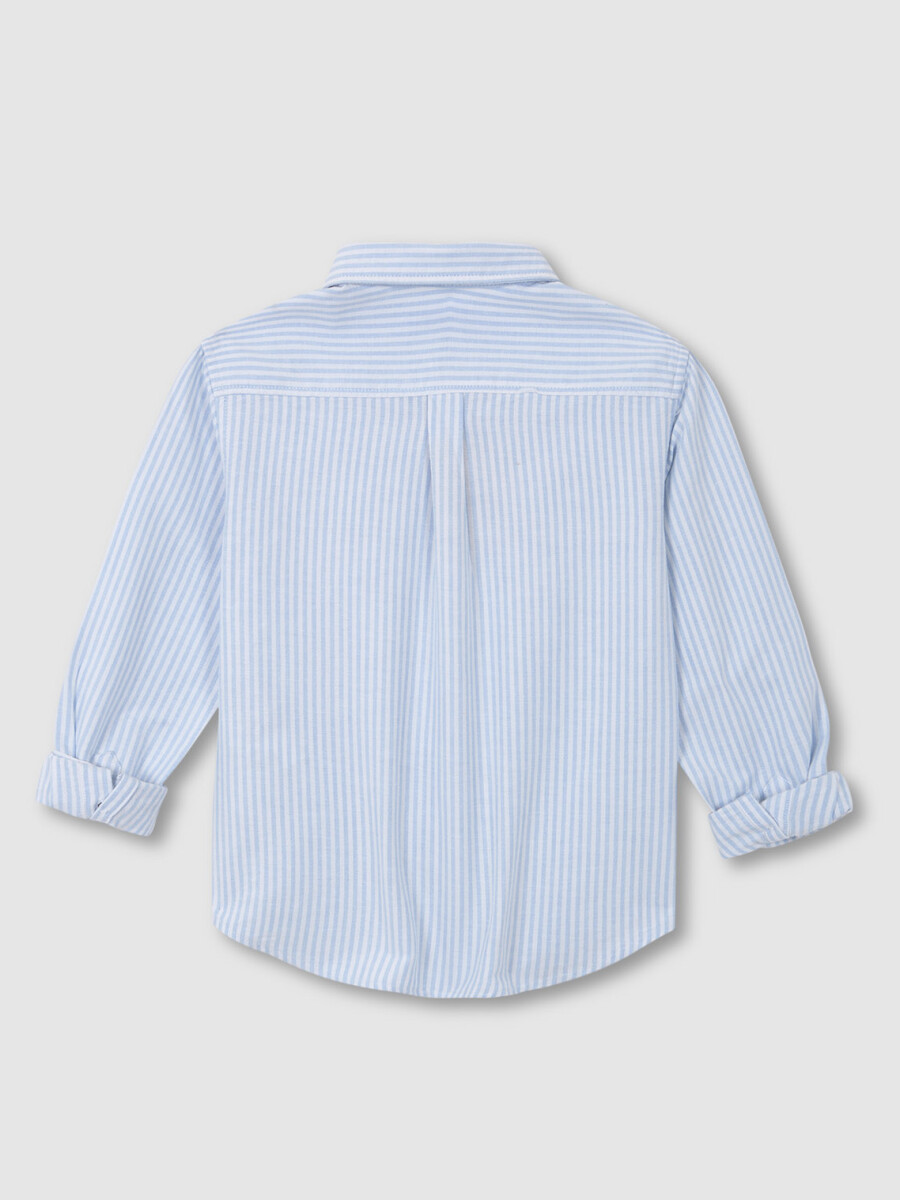 Camisa Oxford Rayas Azul