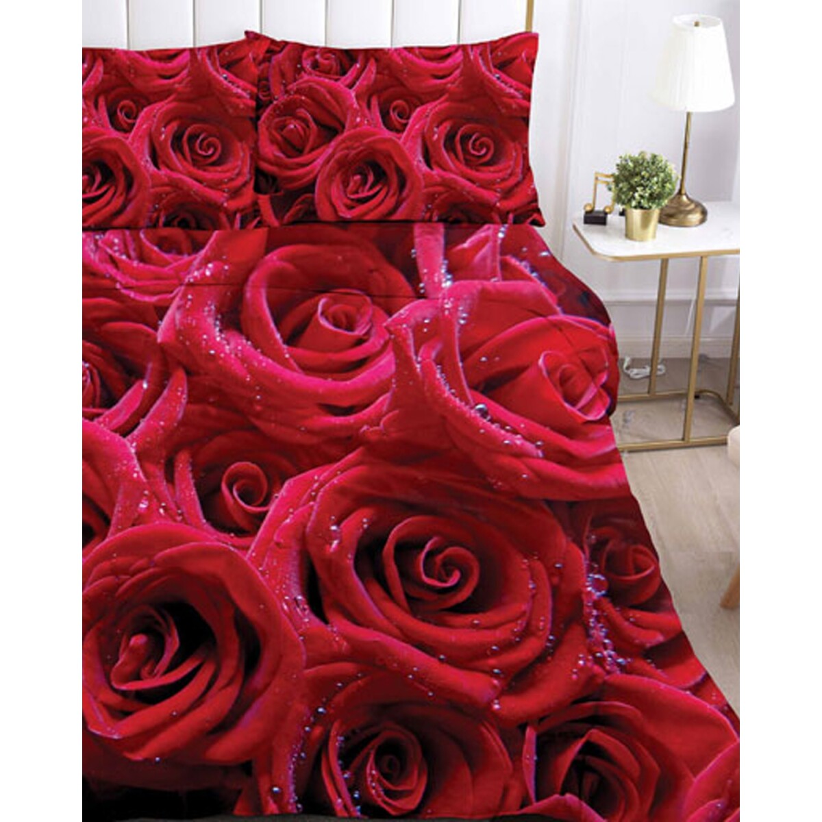 Manta Cotton Flor Glamour 2p Sommier 2.50x2.65m C/ Almohadón - 961 