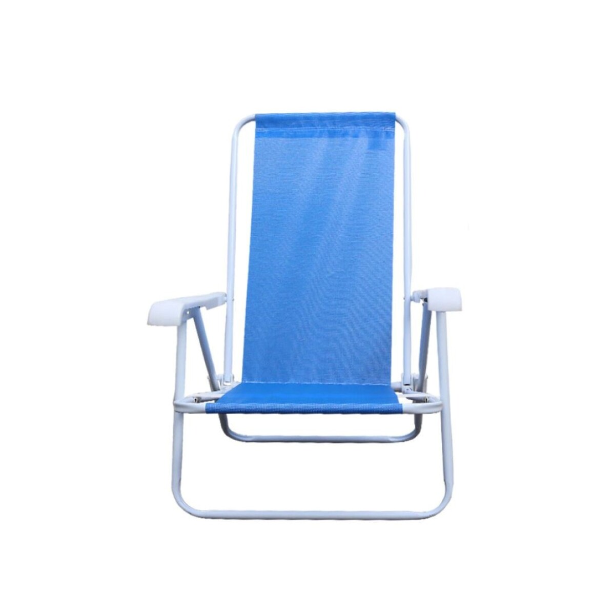 SILLA REPOSERA RECLINABLE ACERO 4 POSICIONES - AZUL 