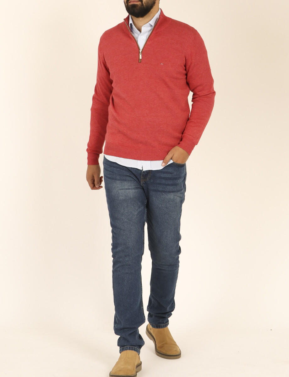 470996 SWEATER MEDIO CIERRE HARRINGTON LABEL Coral