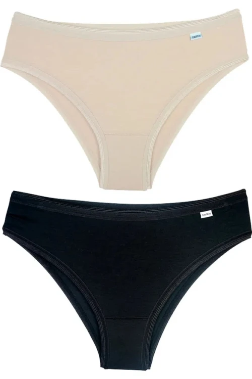 DEL RIO Pack duo bikini modal Negro/Arena