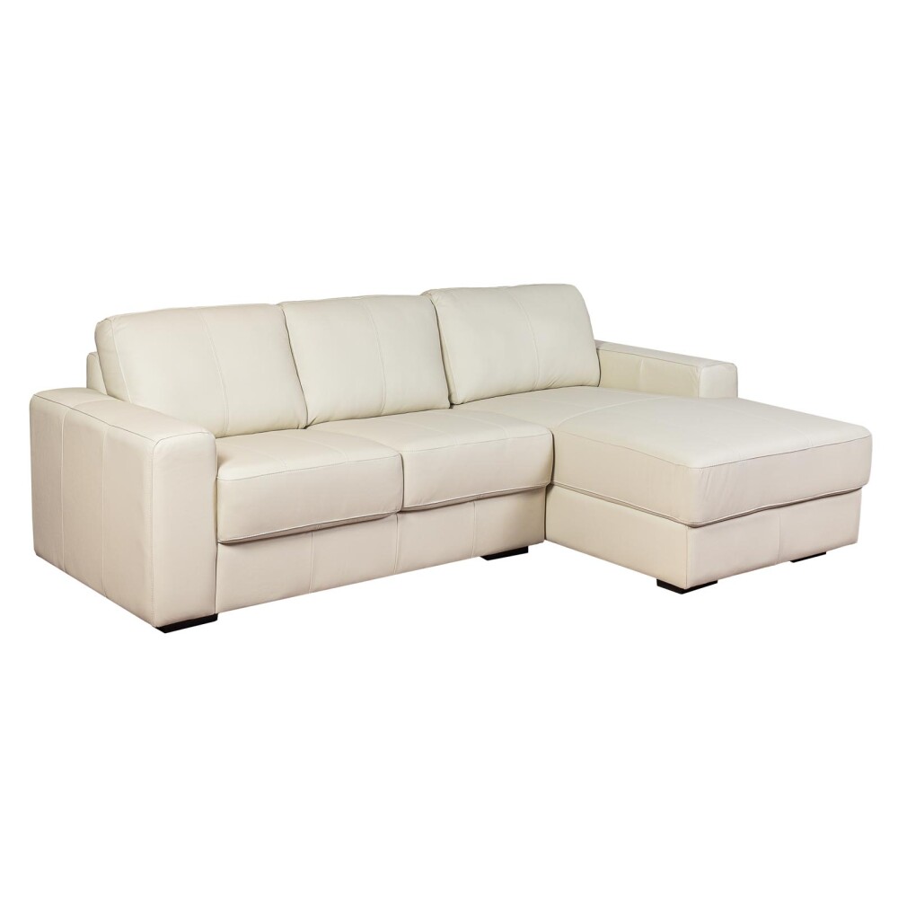 SOFA C/CHAISE MÁS DE 4 CUERPOS CUERO-100-NATURAL NATURAL-BEIGE TEXAS CRUDO