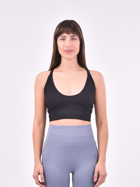 TOP SEAMLESS GIDEY NEGRO