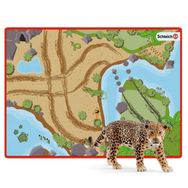 Juego Schleich Alfombra Interactiva Figura Juguete Niños Variante Modelo Jaguar