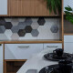 Ceramica Hexagonal Marron 114.5X114.5Cm Pared Piscina GAMAS DE MARRON