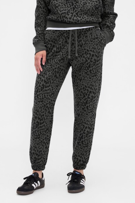 Canguro Logo Gap Mujer Charcoal Leopard