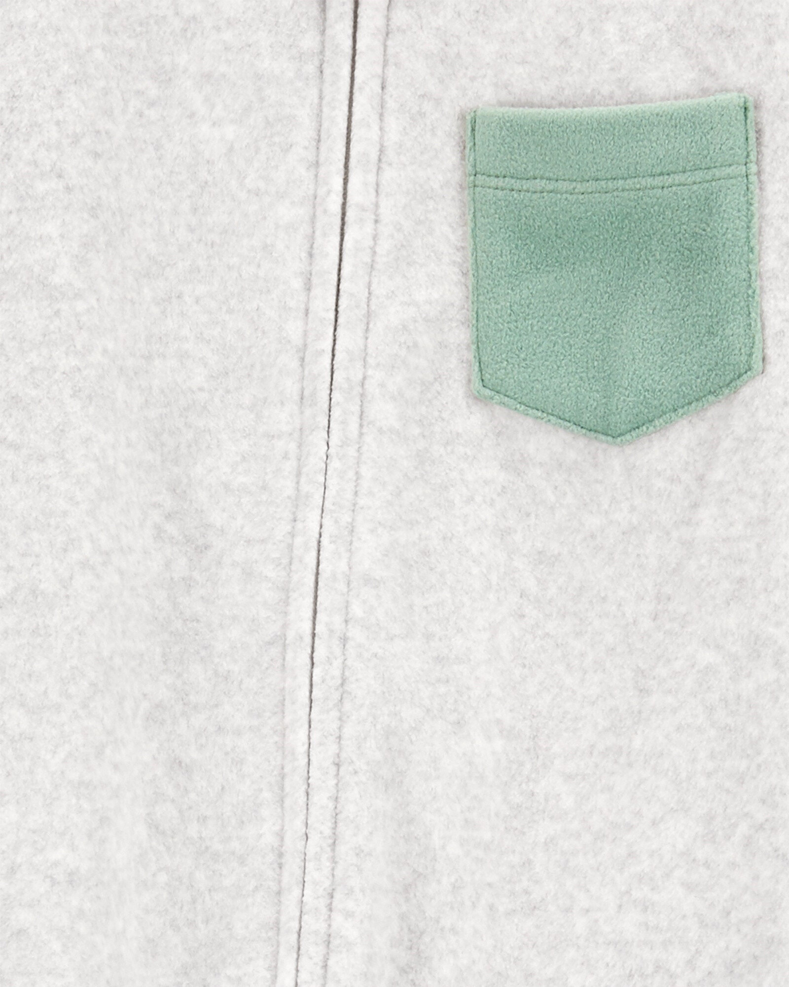 Pijama una pieza de micropolar, con pie, diseño colorblock Sin color