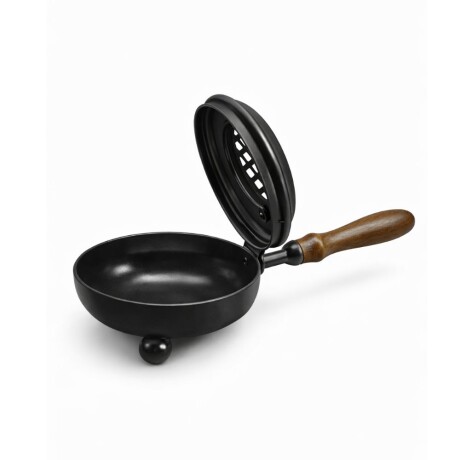 PORTAINCIENSO SARTÉN CON MANGO DE MADERA Negro