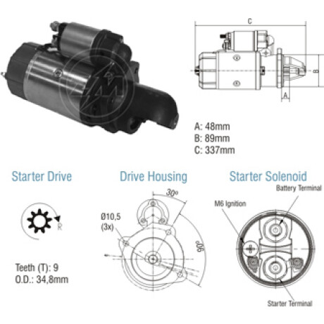 ARRANQUE MERCEDES BENZ M.BENZ OM 352 24V 9D BOSCH JF ZM ARRANQUE MERCEDES BENZ M.BENZ OM 352 24V 9D BOSCH JF ZM