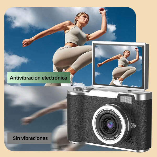 Cámara Digital Compacta 4k 48 Mp Con Pantalla Abatible Lk-007 CAMARA DIGITAL 4K RECARGABLE LK-007