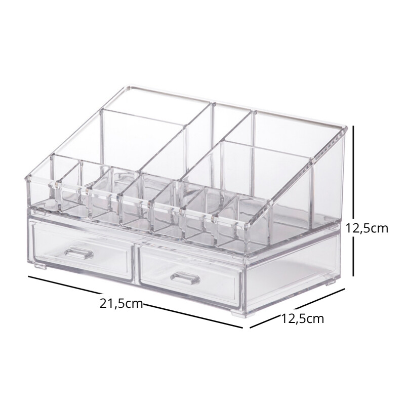 Organizador para cosméticos de acrílico TRANSPARENTE