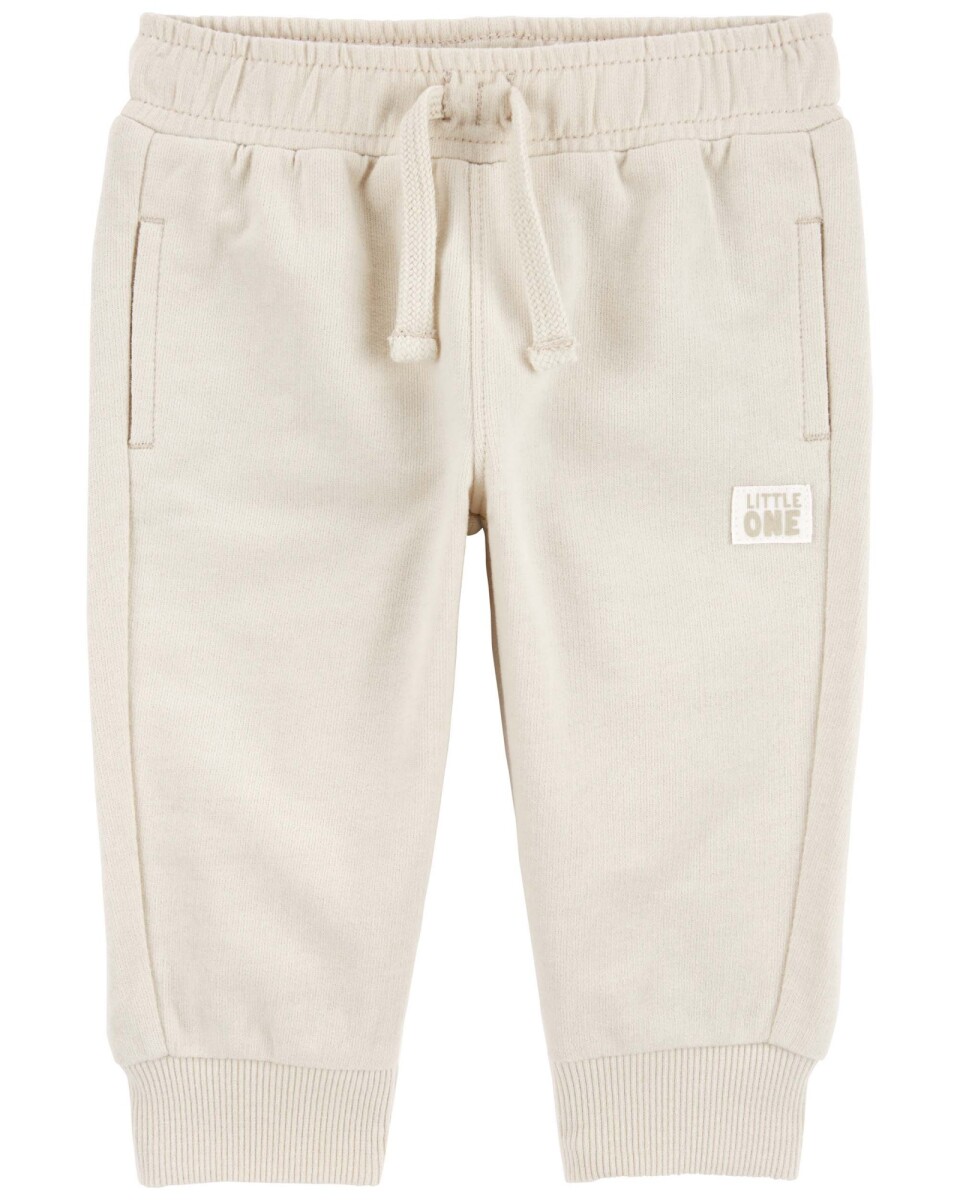 Pantalón deportivo de algodón, crema 