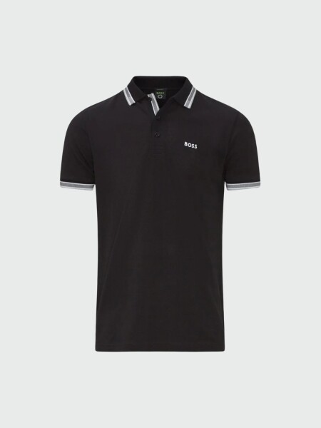 HUGO BOSS Polo de Algodón Piqué con Logo Contrastante 0
