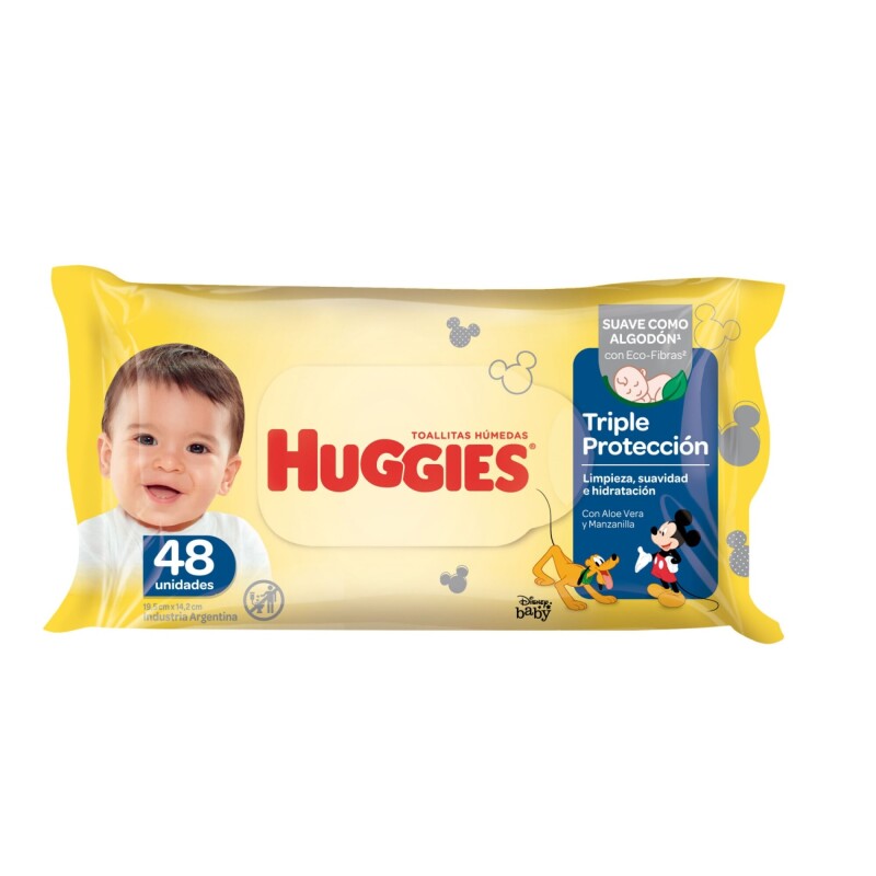 Toallitas Húmedas de Bebé Huggies Triple Protección 48 unidades Toallitas Húmedas de Bebé Huggies Triple Protección 48 unidades