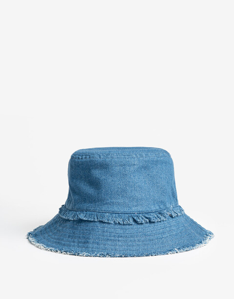 Sombreros Piluso Denim Desflecado - Combinacion Bicolor