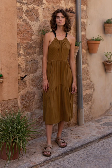 Vestido Mónaco Camel