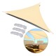 Set x2 Lona vela triangular poliester impermeable 3,6 mts BEIGE