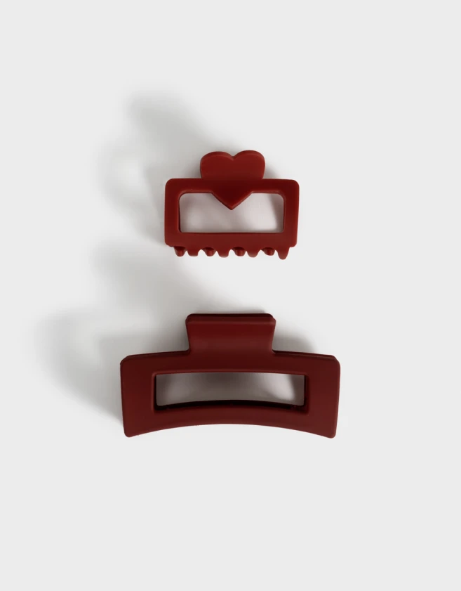 Broches Sets Set por 2 Set De Mix Broches - Rojo Medio