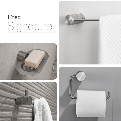 SET DE ACCESORIOS METAL SIGNATURE GRIS BRUSHED NICKEL BRILLO GRIS-BRUSHED NICKEL