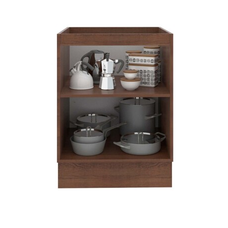 BAJO MESADA 60 CM MDP-Y-VIDRIO GRIS LUX