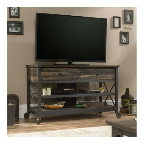 Rack para TV con Estantes Sauder Linea Steel River