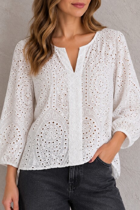 outlet Blusa Broderie