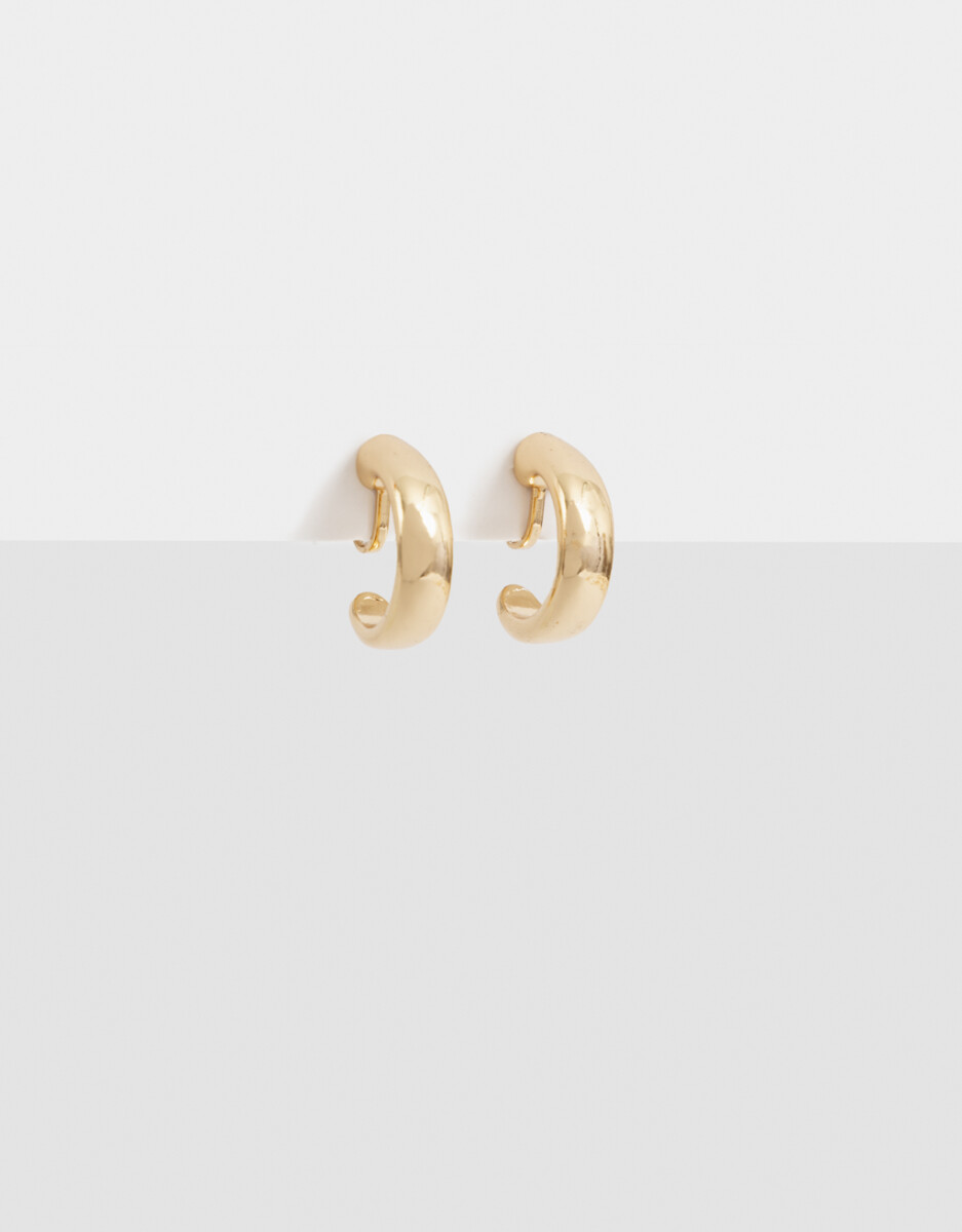 Aros Clips Bañados En Oro 
