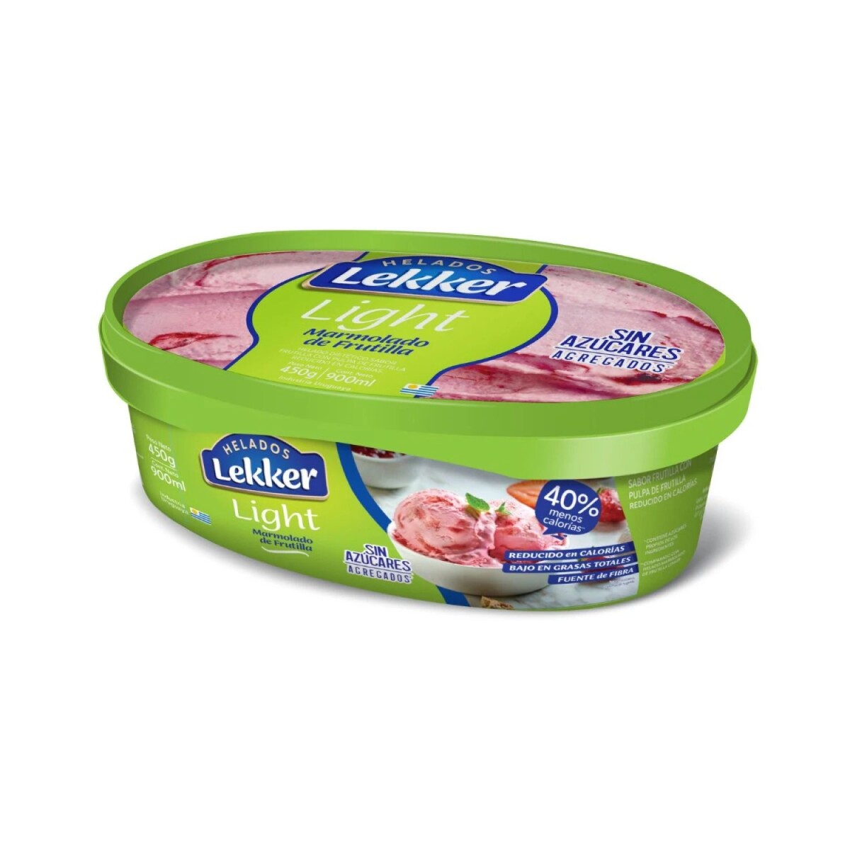 HELADO LIGHT FRUTILLA MARMOLADA LEKKER 900ML +SOLO PDE O WEB+ 