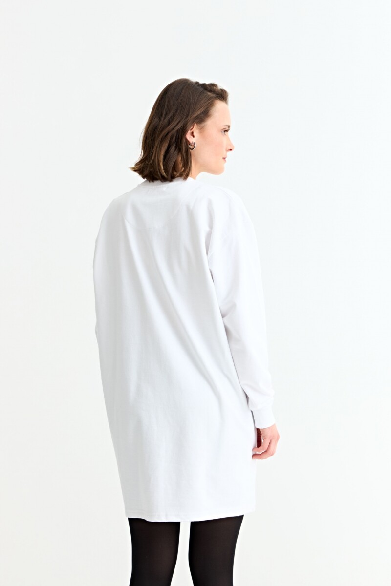 Vestido m/l de algodón BLANCO