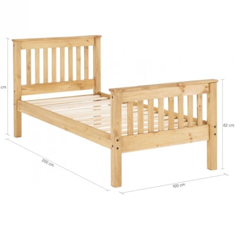 CAMA 1 PLAZA NATURAL - MADERA MACIZA - LINEA MEXICANA 2623 ROBLES Cama 1 Plaza Natural - Madera Maciza - Linea Mexicana 2623 Robles