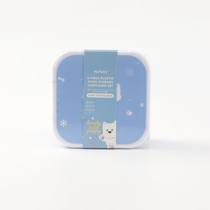 SET DE CONTENEDORES PLÁSTICOS PARA ALIMENTOS (3 PIEZAS – PERRITO DUODUO / AZUL) SET DE CONTENEDORES PLÁSTICOS PARA ALIMENTOS (3 PIEZAS – PERRITO DUODUO / AZUL)