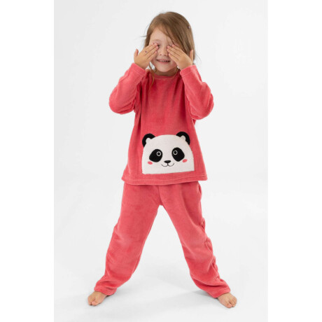 Pijama infantil coral panda bear Fucsia