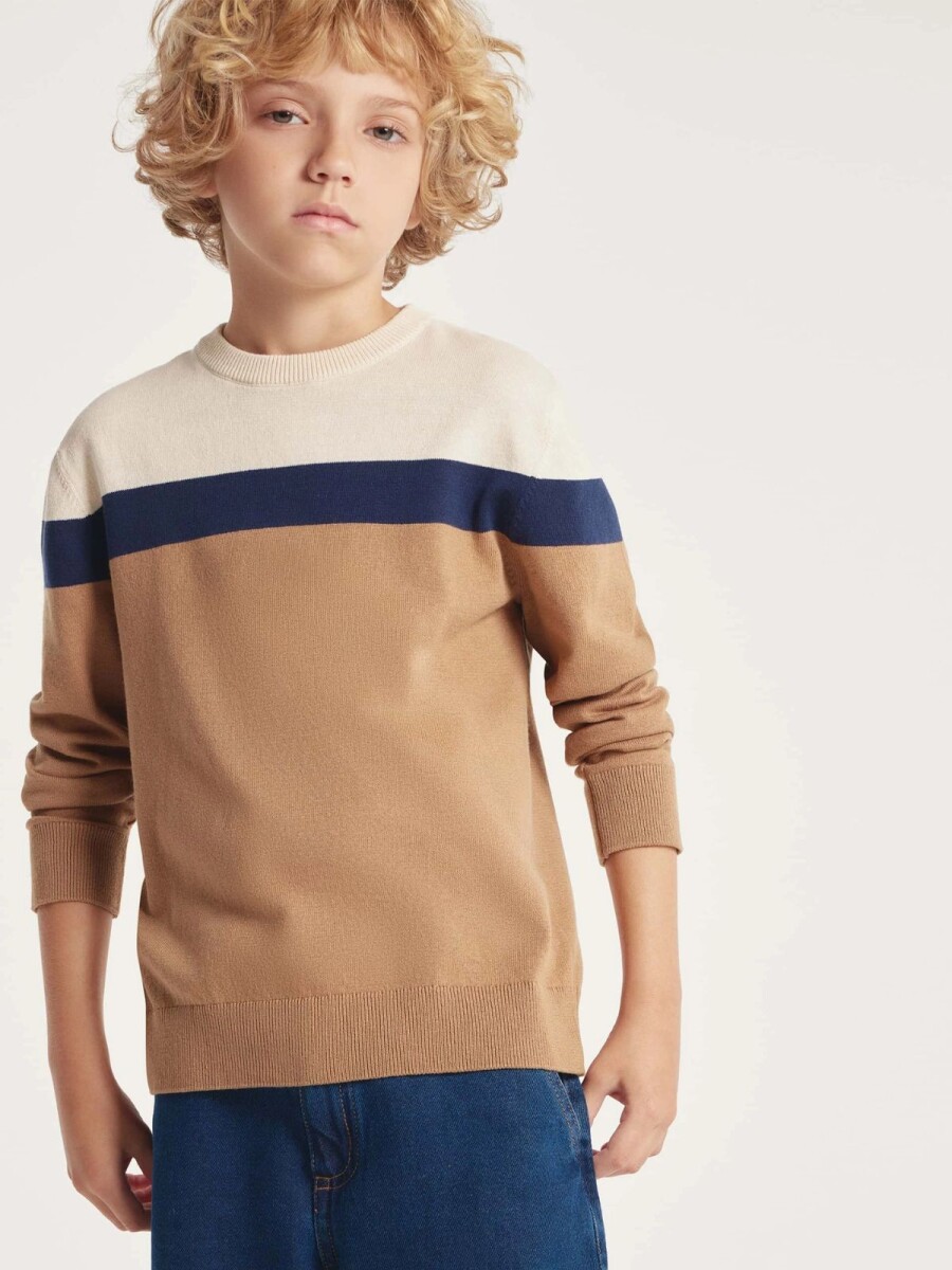 BUZO INFANTIL DE PUNTO A RAYAS - MULTICOLOR 