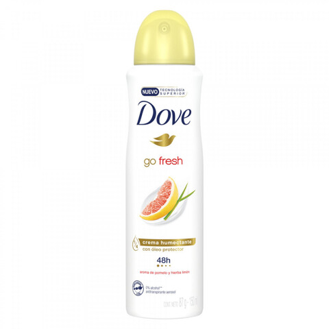 Desodorante en aerosol Dove 150 ml go fresh pomelo y hierba limón