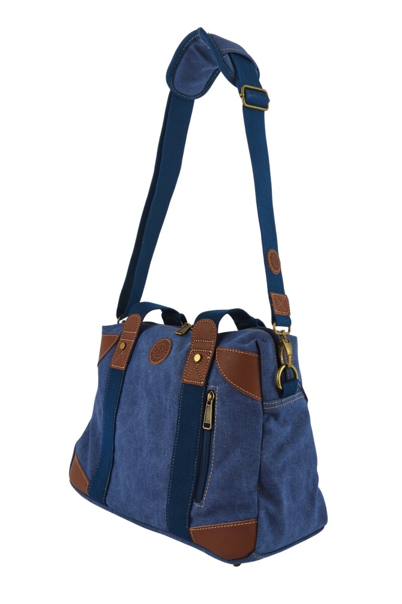 Bolso cartera de lona Azul