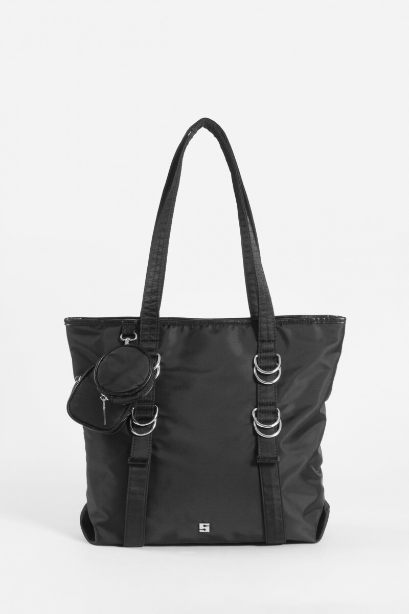 Shopper con monederos removibles negro