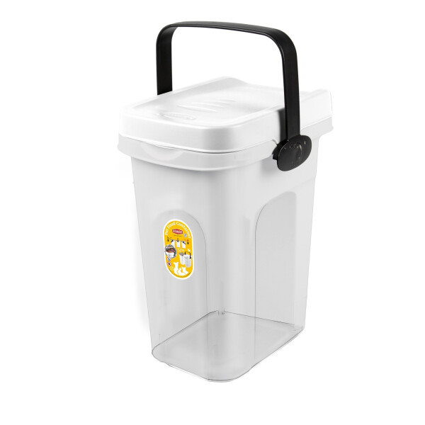 CONTENEDOR DE ALIMENTO STEFANPLAST 7 LT TRANSPARENTE/BLANCO CONTENEDOR DE ALIMENTO STEFANPLAST 7 LT TRANSPARENTE/BLANCO
