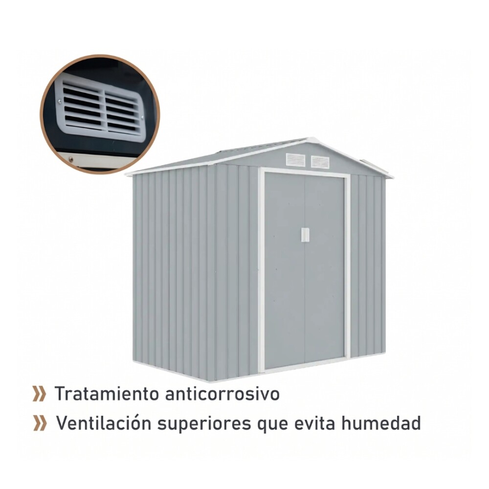 Galpón prefabricado Reforzado 2 Puertas ARCHER B Aluminio