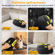 Guante Manopla Quita Pelo Limpieza Ropa Tela Reutilizable Negro Con Amarillo Guante Manopla Quita Pelo Limpieza Ropa Tela Reutilizable Negro Con Amarillo