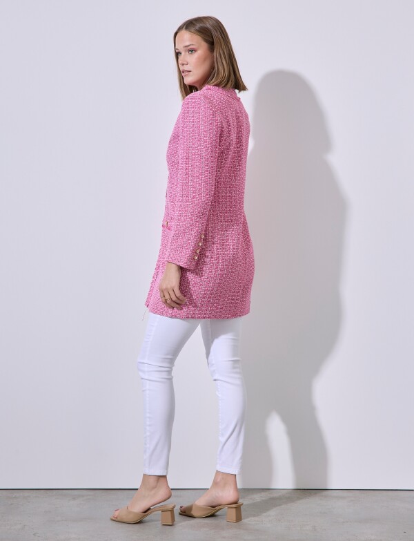 Chaqueta Tweed Larga ROSA/MULTI