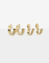 Aros Argollas Set Metal Set De Argollas De Acero - Dorado