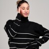 Buzo tejido rompe viento slowly Black/off White