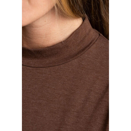 Polera Algodon Elastano Chocolate